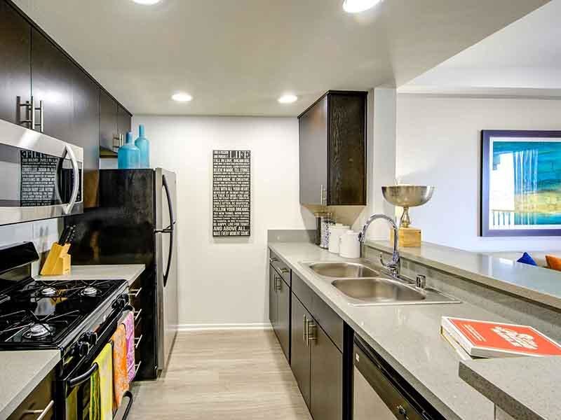 Kitchen | Elevate Long Beach Apartments in Long Beach