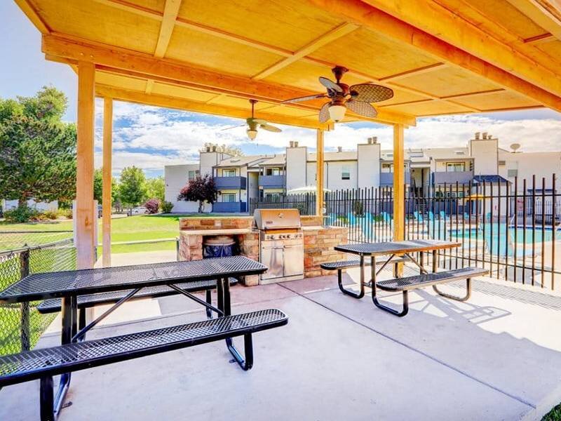 BBQ Grills & Picnic Area | Ascent at Havana Apartments