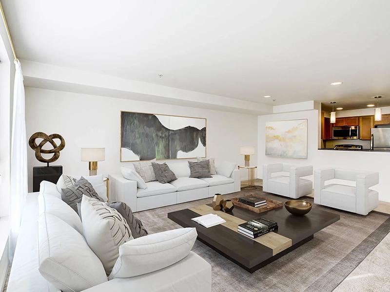 Living Room | Delano Apartments in Redmond, WA