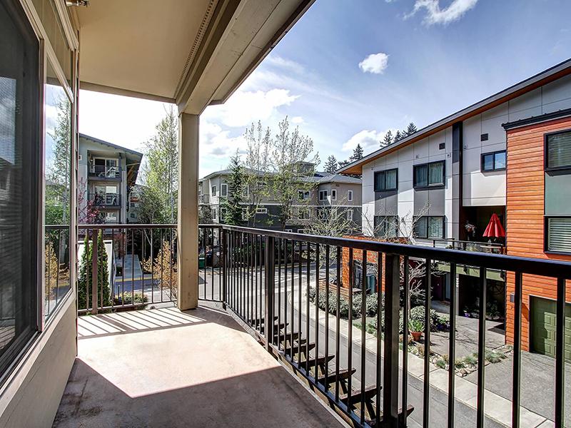 Balcony | Delano Apartments in Redmond, WA