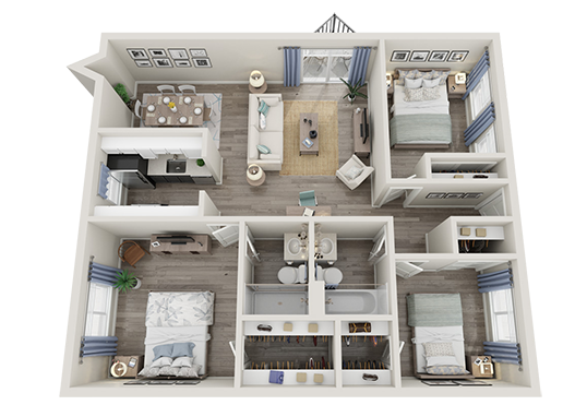 Floorplan for Elevate Colorado Springs Apartments Apartments