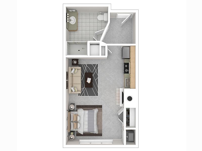 Riley Court Apartments Floor Plan Studio