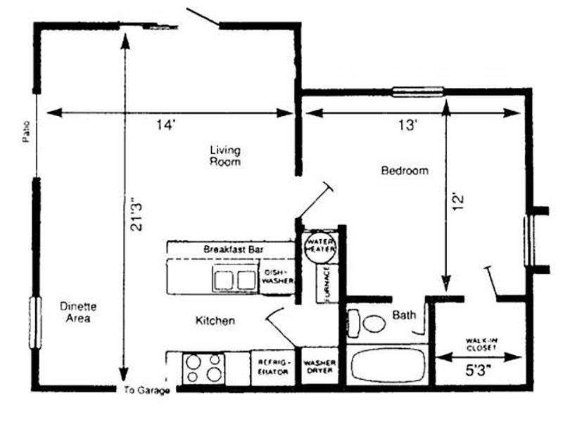 Pinegate Apartments Floor Plan EAST 1L
