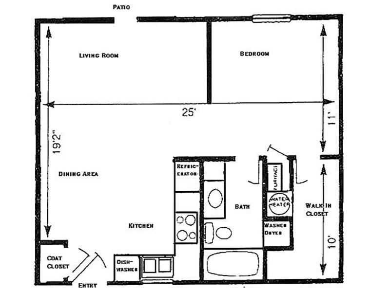 Pinegate Apartments Floor Plan EAST 1S