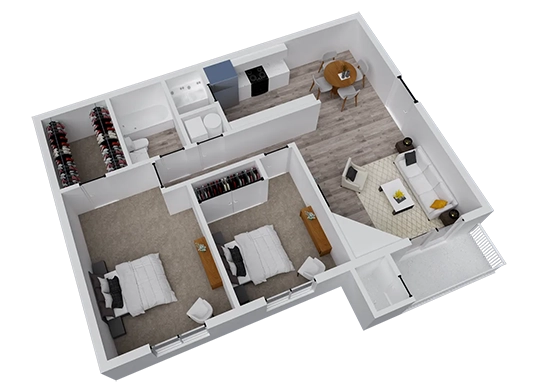 Floorplan for The Goose Apartments