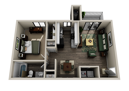 Floorplan for Hearthstone at City Center Apartments