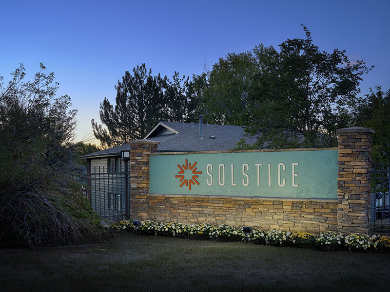 Monument Sign | Solstice Apartments in Aurora, CO