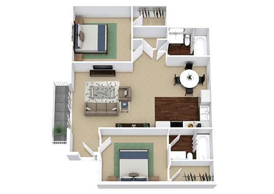 Floorplan for Dover Pointe Apartments