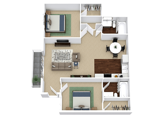 Floorplan for Dover Pointe Apartments