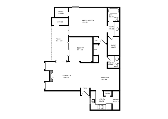 Floorplan for Glenwood Apartments