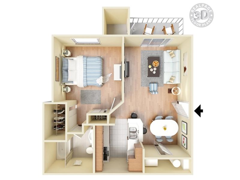 View floor plan image of Oak apartment available now
