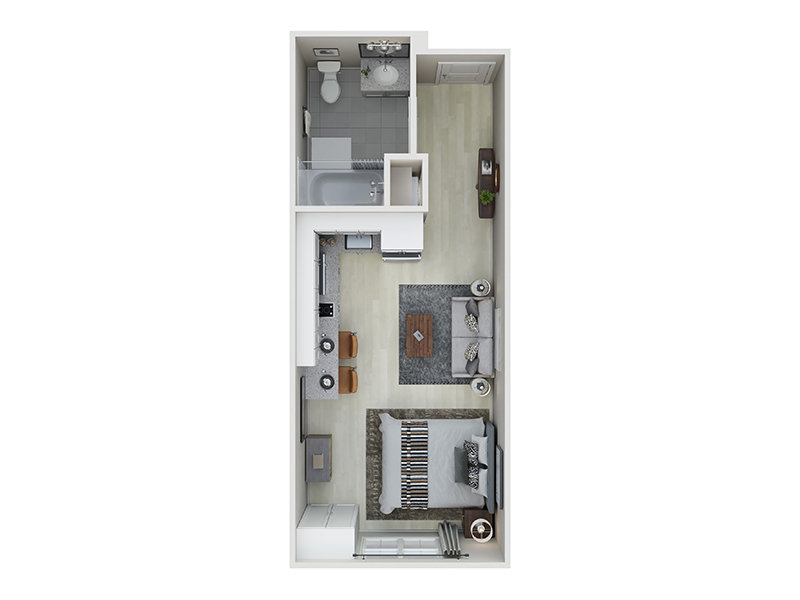 View floor plan image of Studio A apartment available now