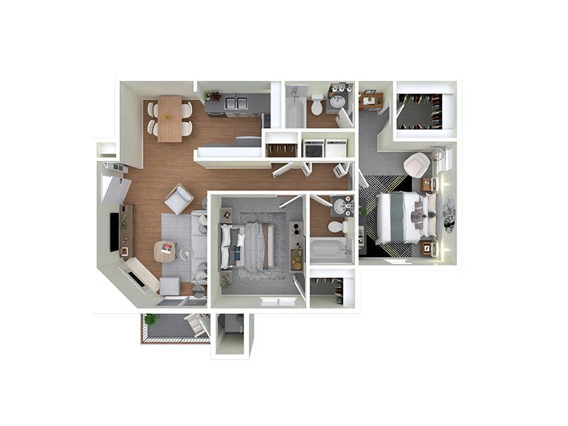 Reserve at Hillcrest Apartments Floor Plan 2x2A