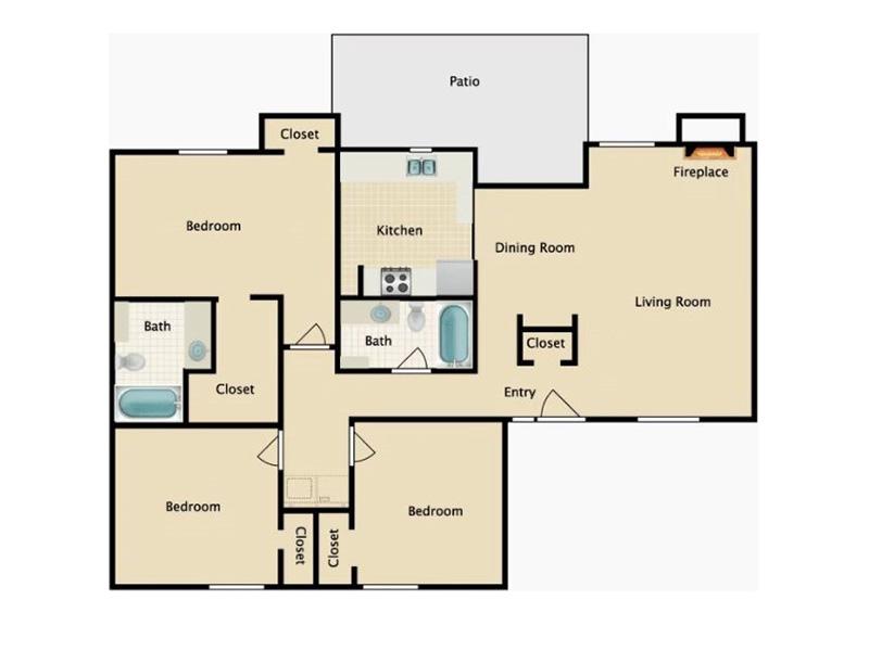 C1 Floorplan at Riverwalk