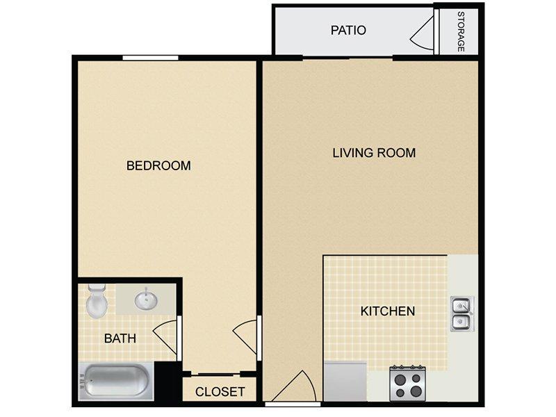 Hollywood View Towers Apartments Floor Plan A1