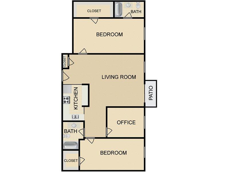 Hollywood View Towers Apartments Floor Plan B3