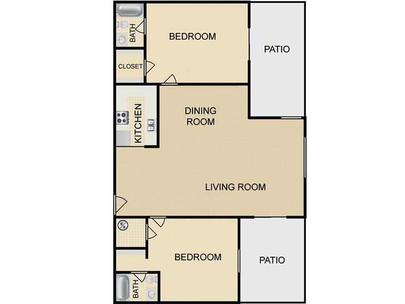 Hollywood View Towers Apartments Floor Plan B4