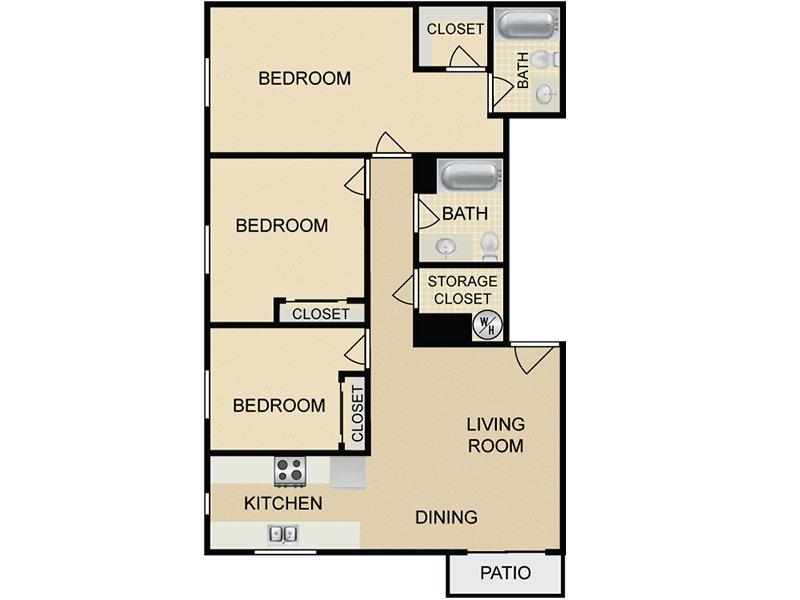 Hollywood View Towers Apartments Floor Plan C1