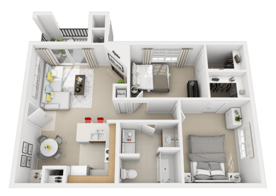 Floorplan for Luxe Apartments