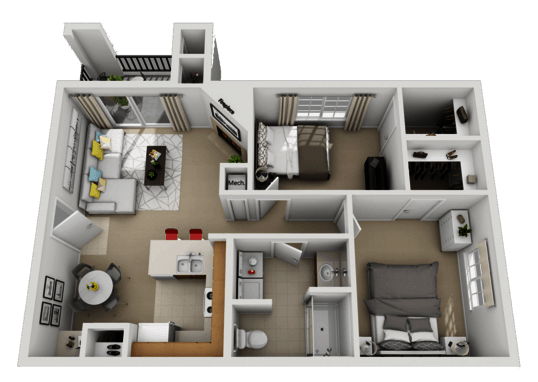 Floorplan for Casa De Luna Apartments