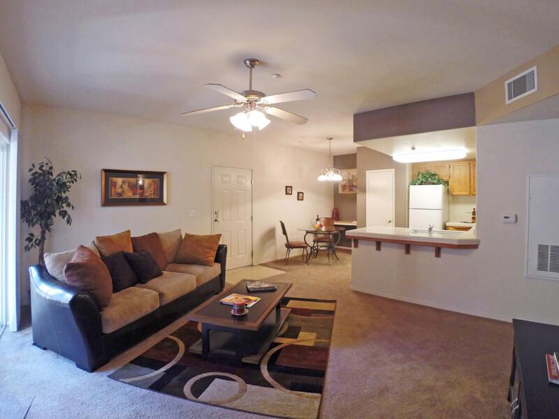 Furnished Living Room | Luxe West Apartments in Fresno, CA