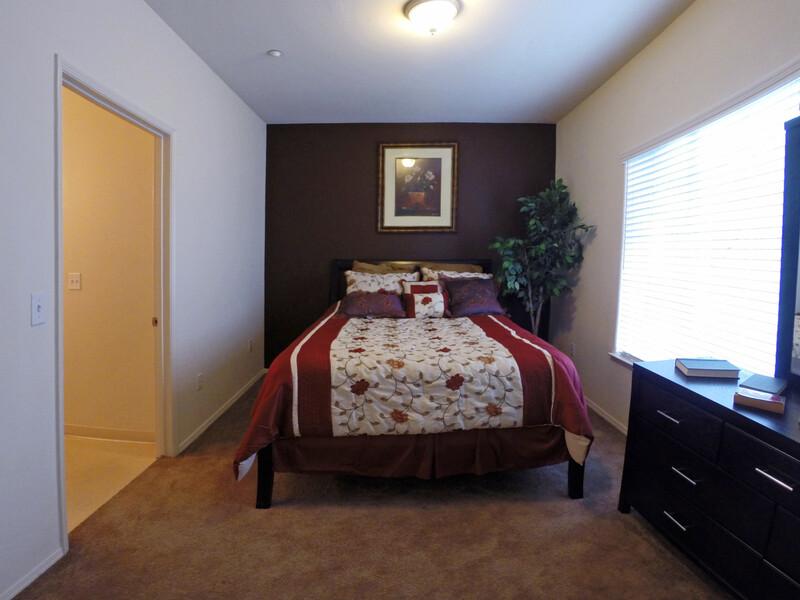 Furnished Bedroom | Luxe West Apartments in Fresno, CA