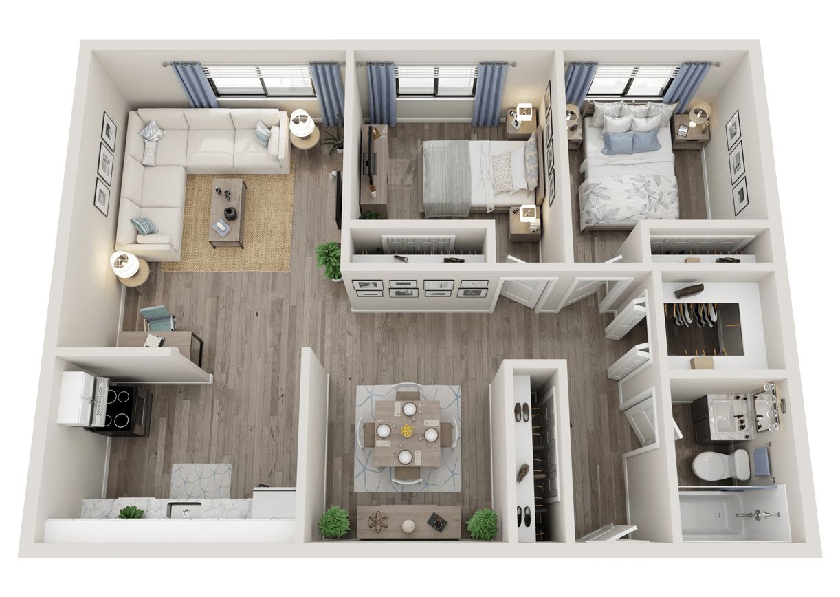 Thirteen 20 Potter Apartments Floorplan Image