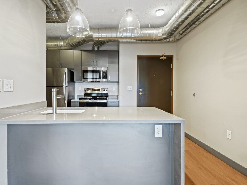 Kitchen with Modern Finishes | 9th East Lofts