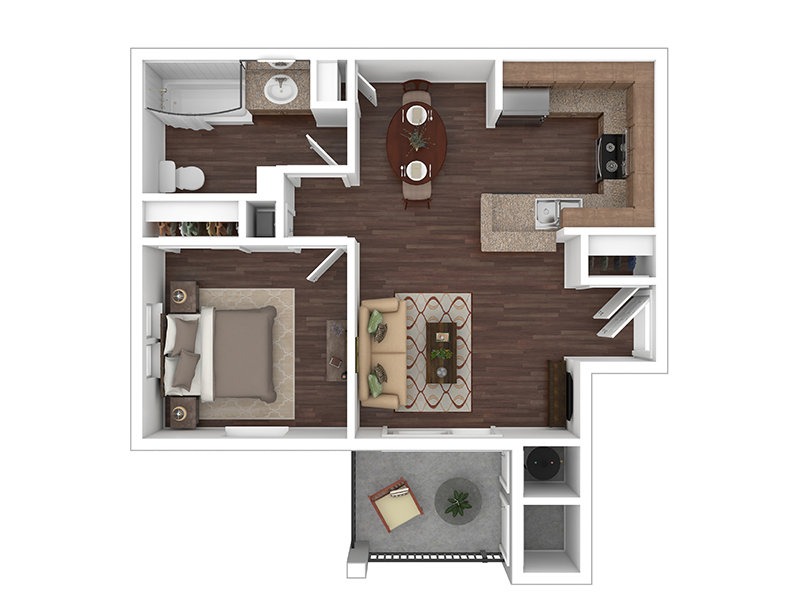 Savannah at Southport Apartments Floor Plan 1x1