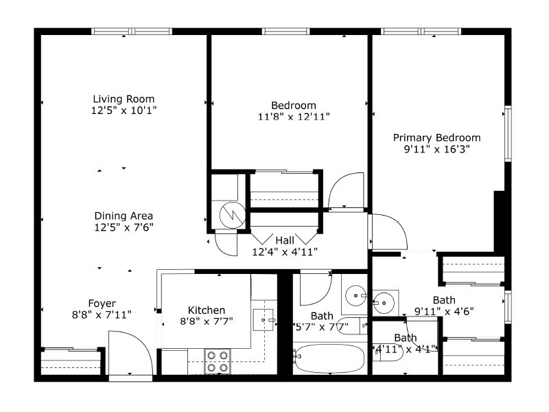 Northtowne Apartments Floor Plan 2BR