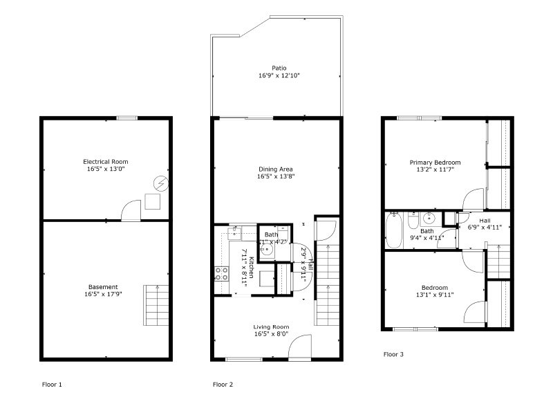 Northtowne Apartments Floor Plan 2x1.5 bm