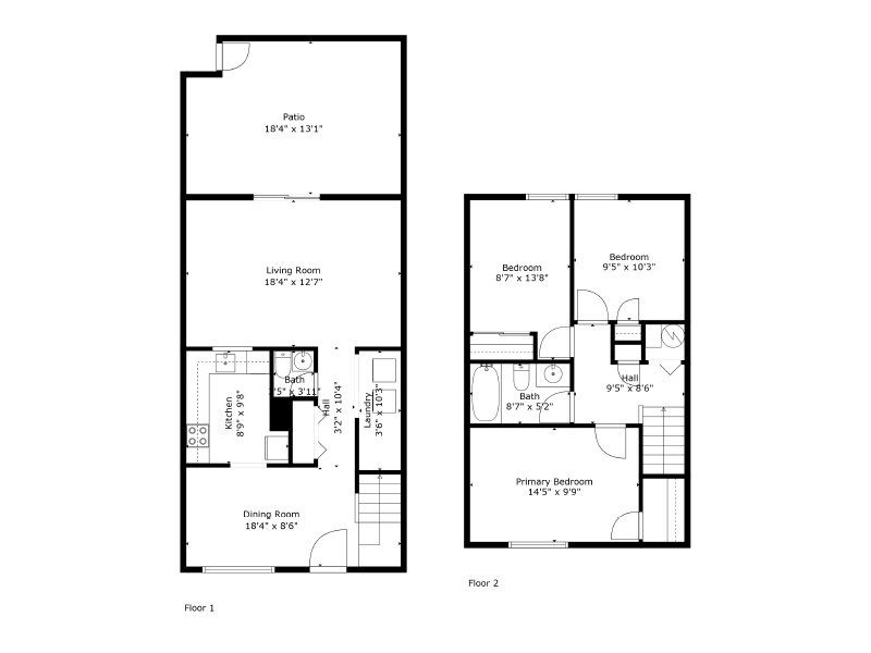 Northtowne Apartments Floor Plan 3x2 tc