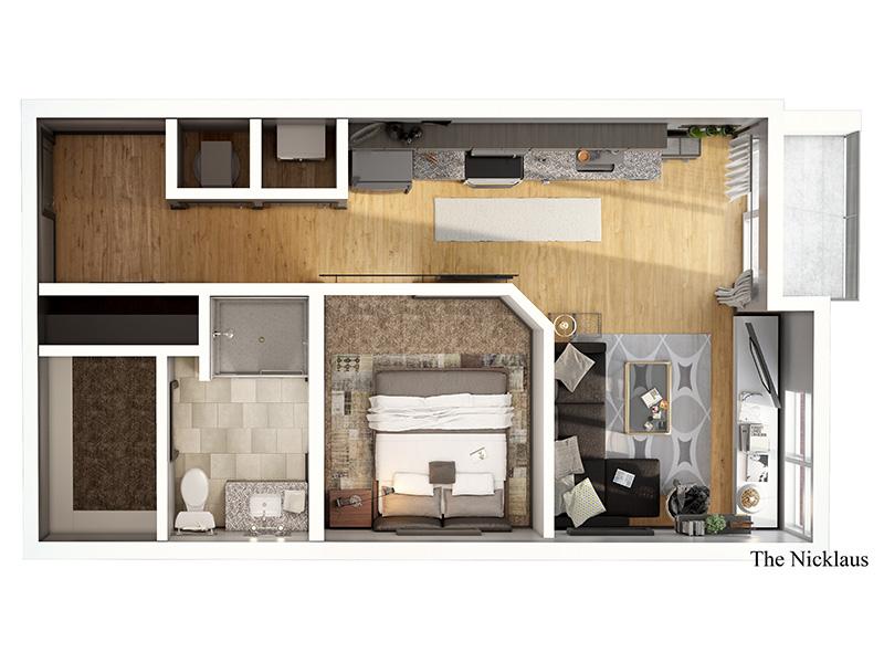 View floor plan image of One Bed Nicklaus apartment available now