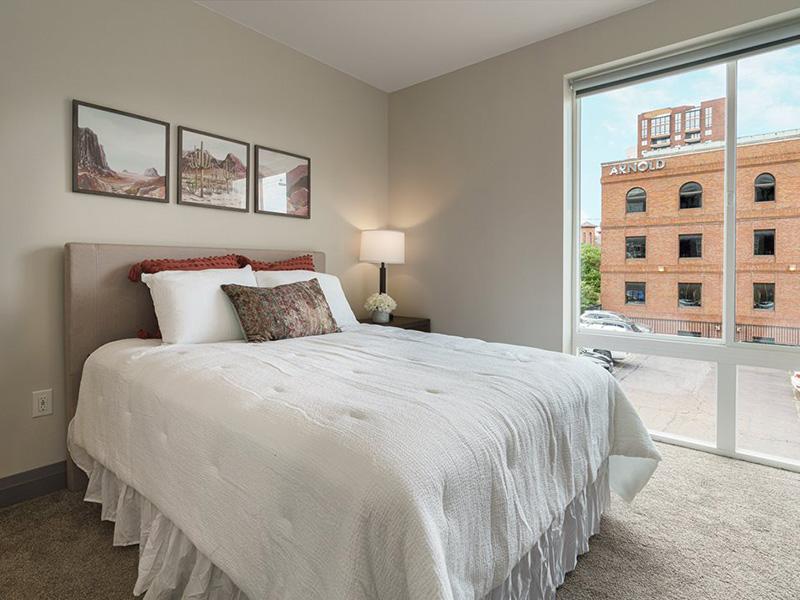 Furnished Bedroom | 303 Front Street Apartments in Columbus, OH