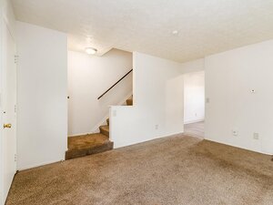 Living Room and Stairway | Sharon Green Townhomes