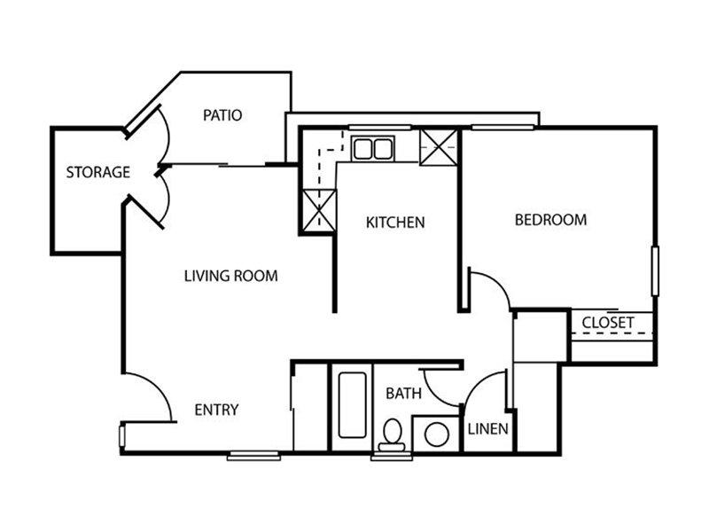 Mountain Ridge Manor Apartments Floor Plan 1 Bedroom