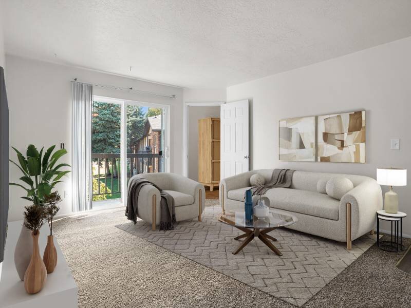 Staged Living Room | Mountain Ridge Manor