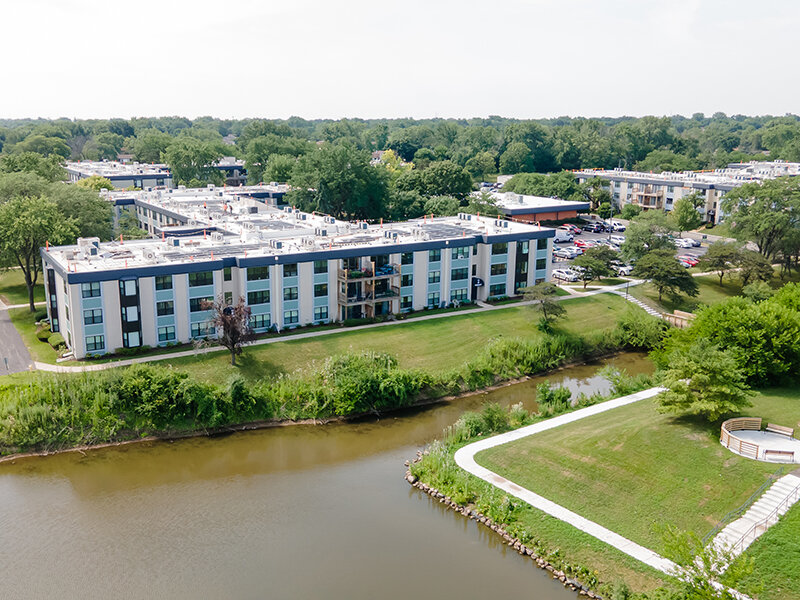 Apartment Aerial View | Greenleaf Apartments