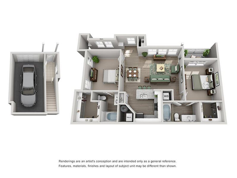 Premium Single-Level + Attached Garage B3