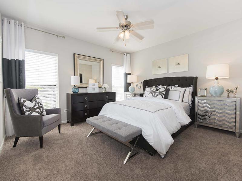 Bedroom with a Ceiling Fan | Grand Reserve of Naperville