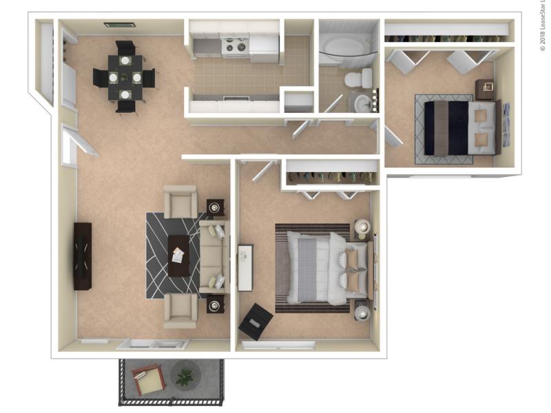 Hilshire Floorplan at Prairie View Apartments
