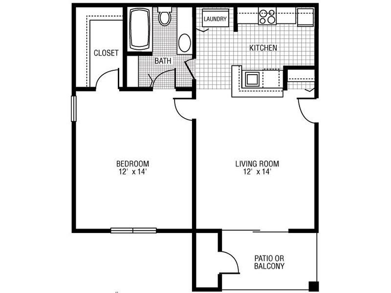 View floor plan image of A-1 apartment available now