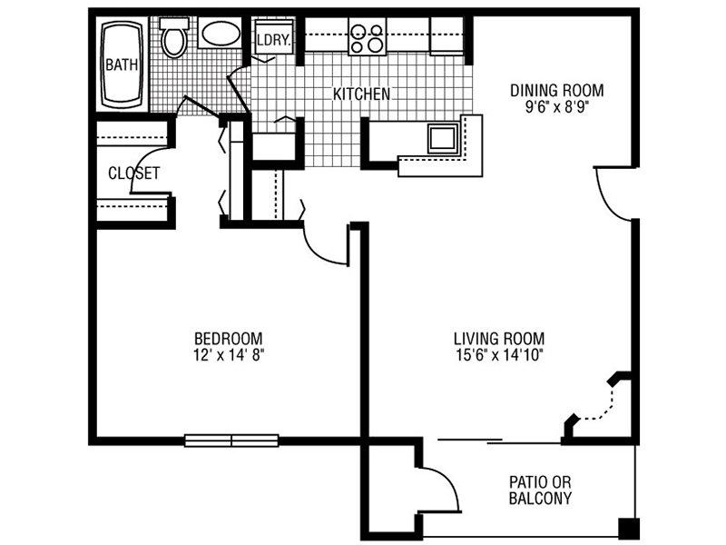 Camden at Bloomingdale Apartments Floor Plan A1-1