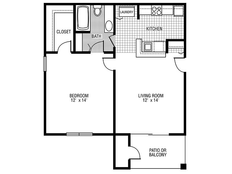 Camden at Bloomingdale Apartments Floor Plan uA/2