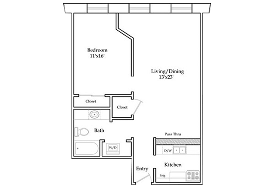 Floorplan for 5th Avenue Station Apartments