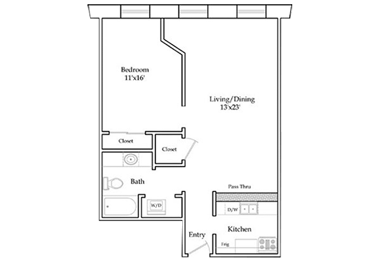 Floorplan for 5th Avenue Station Apartments