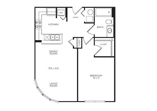 Floorplan for The Reserve IL Apartments