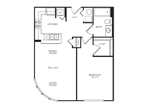 Floorplan for The Reserve IL Apartments