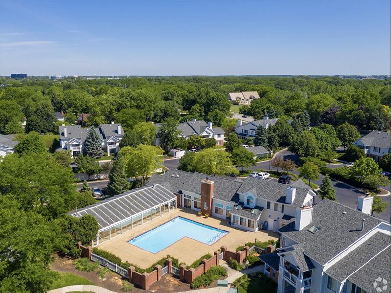 Aerial View of Pool | The Arbors of Brookdale Apartments
