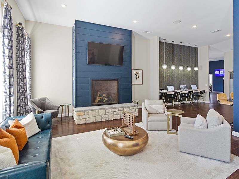 Clubhouse with Fireplace | The Monarch Blacklick Creek in Blacklick, OH